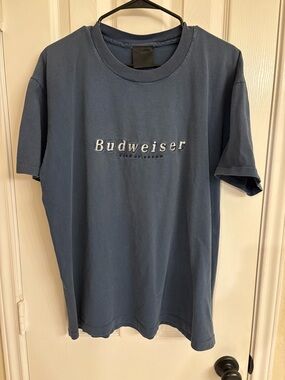 Vintage Budweiser King of Beers Embroidered TShirt Mens XL 90s USA